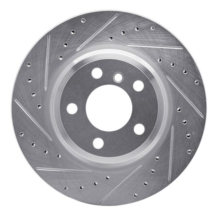 Dfc Premium Silver Drilled & Slotted Brake Rotor, Disc Brake Rotor, 631-31109L