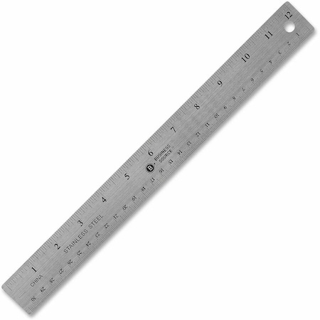 Business Source Ruler, Rigid, 12" L, Decimal BSN32361