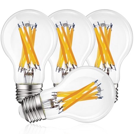 Luxrite Vintage A19 LED Light Bulbs, 75W Equivalent, 4CCT Selectable (2700K/3000K/4000K/5000K), 4PK LR21621