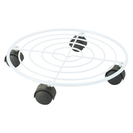 Landscapers Select Planter Dolly, 10 in OAL, 10 in OAW, 2.5 in OAH, 1 -Shelf, Iron Shelf, White Shelf GB-3622-3L