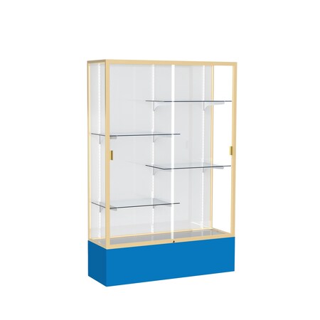 Ghent Spirit Floor Display Case 48x72x16, White, Champange 374WB-GD-RY