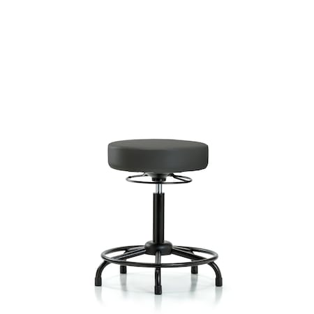 Blue Ridge Ergonomics Vin Stool without Back-Medium Bench Height with RT BaseandStat Glides in Charcoal Trailblazer Vin BR-VMBSO-RT-RG-8605