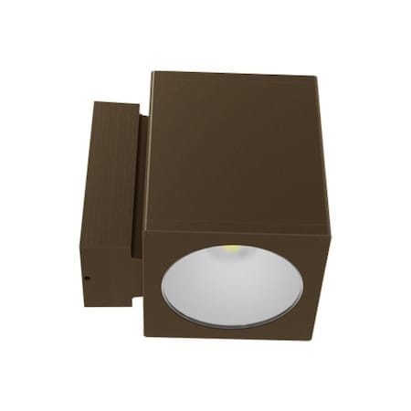 Westgate 8in SQUARE OUTDOOR WALL CYLINDER SELECT UP AND DOWN 3CCT 40W BRZ, 30K/40K/50K, Bronze WMCS8-UDL-MCTD-BR-D