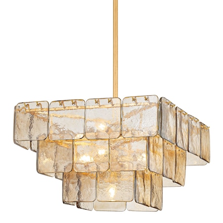 Corbett Lighting Regal 9 Light Chandelier 24.5 In. Vintage Gold Leaf 449-24-VGL