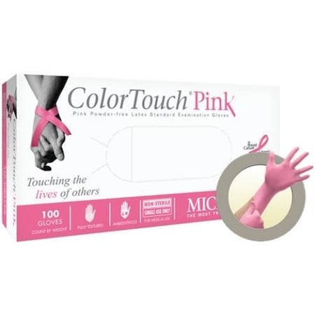 Ansell Healthcare Products ColorTouch, Pink, X-Small, 10/cs, 10PK 036900-XSCS