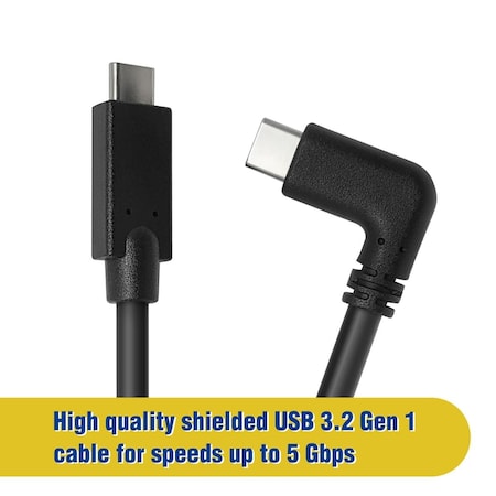 Micro Connectors 16 ft. 5A USB 3.2 Gen 1 Type-C Male To Male Cable, Black E07-321CRC-5M