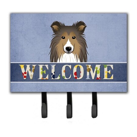 Carolines Treasures Sheltie Welcome Leash and Key Holder BB1428TH68