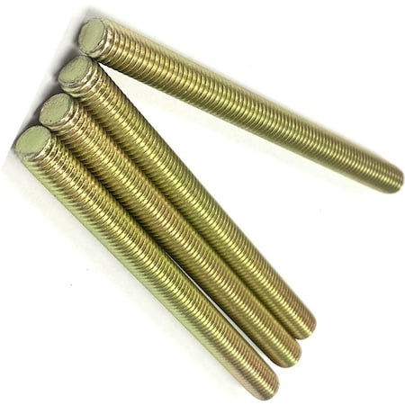 Zmg Fasteners Plus 5/16 - 18 X 5" FULLY THREADED STRAIGHT ROD SAE GR 8 J429 ZINC TRIVALENT YELLOW 2045964
