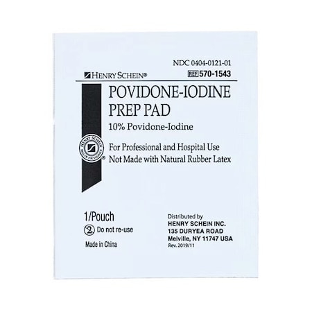Dukal Povidone-Iodine Prep Pad 10%, 100PK 00404012101