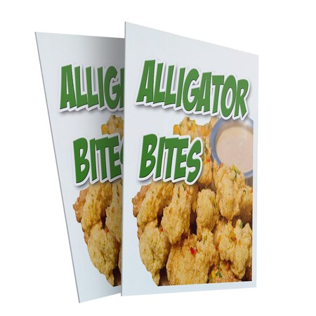 Signmission Alligator Bites, Plastic Signs Only 24 Inch x 36 Inch, Corrugated Plastic, 2PK CSB-2436-2PACK-Alligator Bites