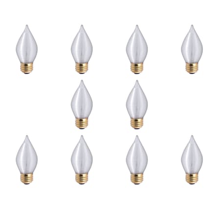 Bulbrite Spunlite Dimmable 25W C15 Specialty Incandescent Bulbs, Satin, Medium E26 Screw Base, 10PK 861072