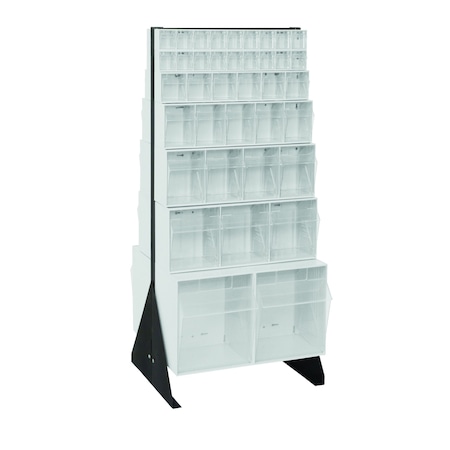 Quantum Storage Systems 48in DOUBLE SIDED UNIT W/14 WHITE TILT BINS QFS248-76WT