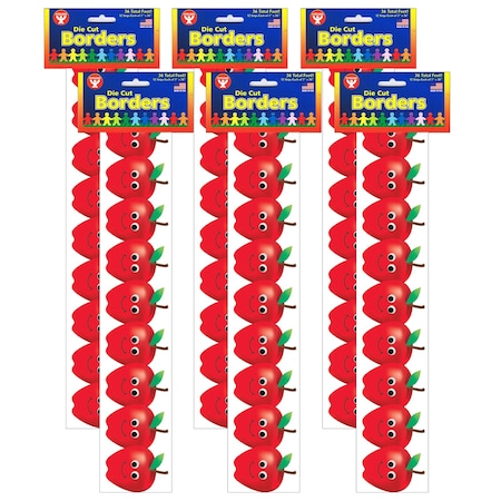 Hygloss Products Happy Apples Border, 36 Feet Per Pack, 6PK 33646