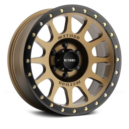 Method Race Wheels 20 x 9 in. Matte Black with NV Bronze Lip Wheel MRWMR30529080918