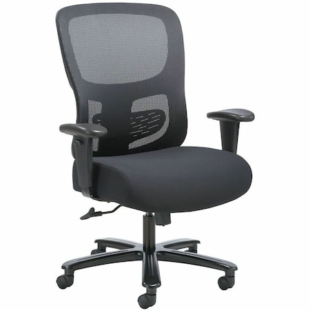 Sadie Big and Tall Task Chair - Black Seat Color - Fabric, Plush Seat Material - Black Back Color - Mesh VST141