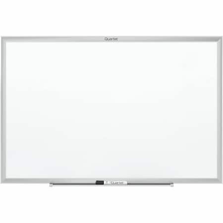 Quartet Dry Erase Board, Steel, 48 in, 72 in, Aluminum Frame, White, Gloss SM537-24