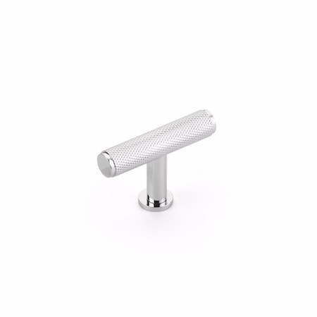 Schaub 2in Center to Center Pub House Knurled T Cabinet Knob Polished Chrome Finish 5001-26