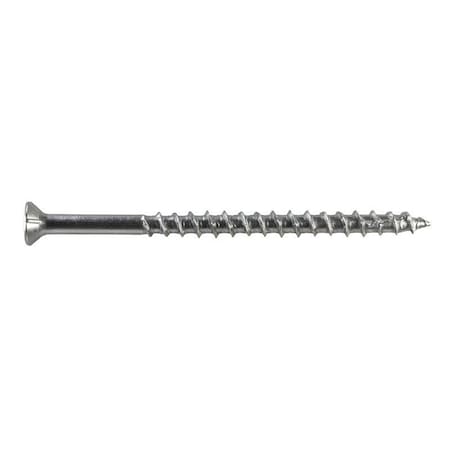Simpson Strong-Tie Deck-Drive DWP Screw, No 10 Thread, 3 in L, Box Thread, Flat Head, 6-Lobe Drive, Steel T10300WP1