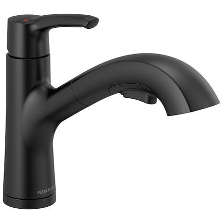 Peerless Parkwood Single Handle Pullout Kitchen Faucet In Matte Black P6935LF-BL
