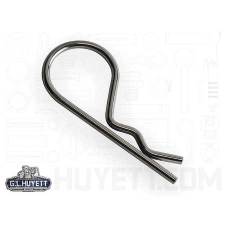 Huyett Bridge Pin, 302/304SS, .094 Wire Dia x 2 L x .630 In Eye Dia x Fits .25 to .5 Shft BPS-228