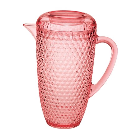 Homeroots 2.5 Quart Pink Diamond Acrylic Pitcher 523316