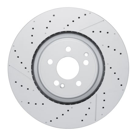 Dynamic Friction Co DFC GEOSPEC Coated Rotor - Drilled and Slotted 634-63194