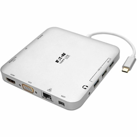 Tripp Lite USB C DOCKING STATION W/HDMI, VGA, MDP, USB A, GIGABIT ETHERNET, MEM CARD, 3.5 M U442-DOCK2-S