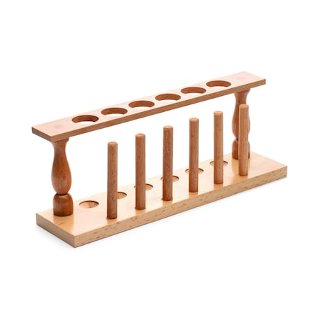 United Scientific Wooden Test Tube Rack, 6-Tube TTHW01