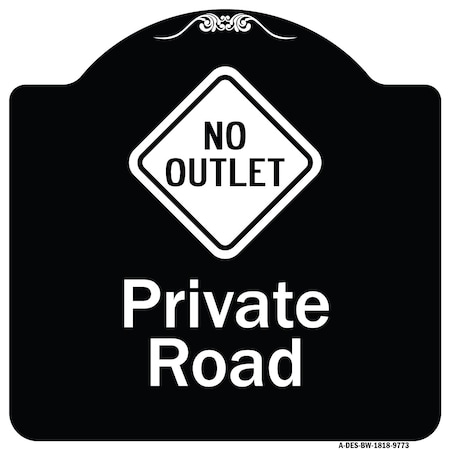 Signmission Black & White, 18 Inch x 18 Inch, Heavy Gauge Aluminum A-DES-BW-1818-9773