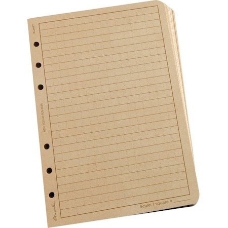 Rite In The Rain Loose Leaf Paper, 4-5/8 x 7, Tan, PK100 982T