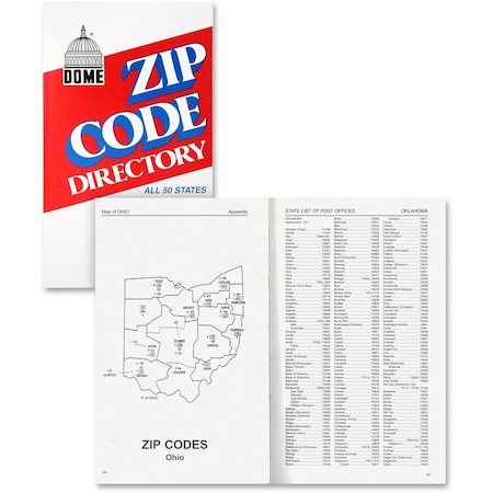 Dome Publishing Co Dome, Zip Code Directory, Paperback, 750 Pages 5100