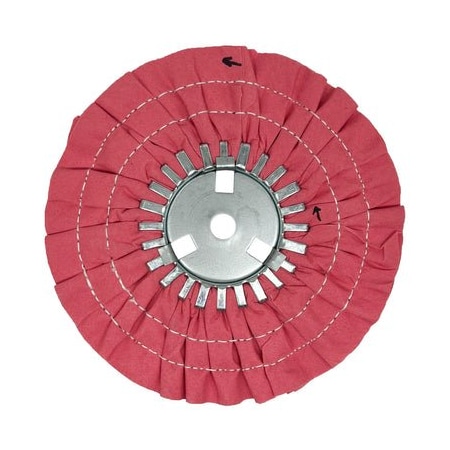 Renegade Products Usa 9" Stitched Airway Buffing Wheels, Pink, Double Stitch, Removable Center Plate FAW9X3X5/8N2-16PPT2-2RS