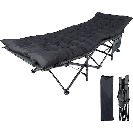 Yssoa Camping Cot with Mattress, Foldable Cot for Outdoor with Portable Bag, Camping Bed Lightweigh FNCOTXCAMP7202B