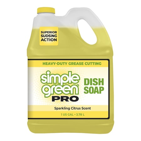 Simple Green Dish Soap, 1 gal, Jug, Lemon 4110100401128