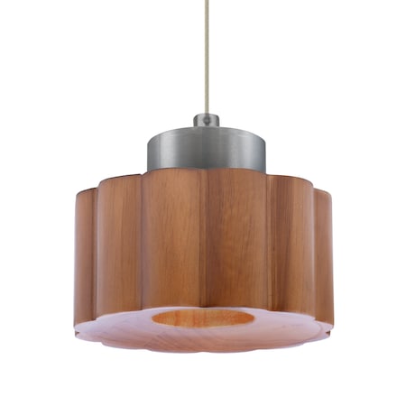 Besa Lighting Besa Kao Pendant, Medium, Satin Nickel Finish, 1x 3W LED 1XT-KAOMD-LED-SN