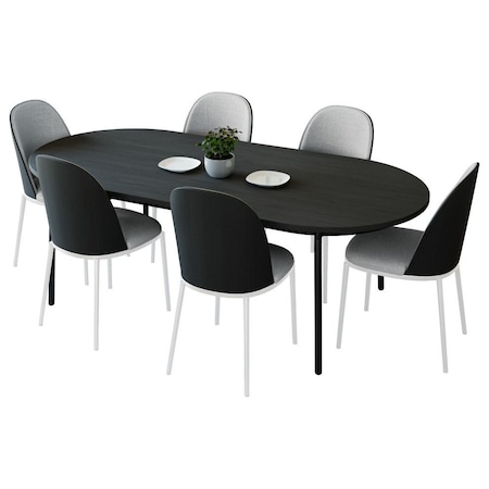 Leisuremod 70.9 in W, 29.5 in L, Manufactured Wood/Steel/Velvet, Black/Platinum Blue TT70-WCBL18-BU