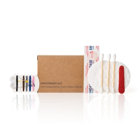 The Accessories Collective Sustainable Kraft Box Grooming Kit, 300PK HA-BKFT-004
