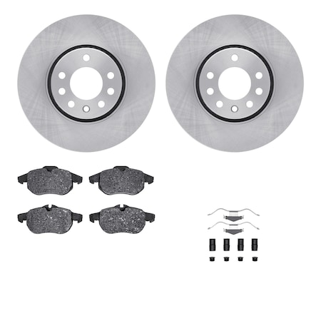 Dynamic Friction Co DFC Rotors with EURO 5000 Ceramic Brake Pads includes Hardware 6612-65052