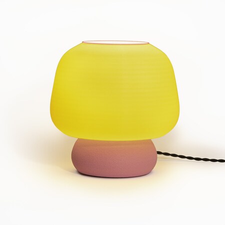 Jonathan Y Portobello 10 in. Modern Classic Plant-Based Filament Dimmable LED 3D Printed Mushroom Table Lamp Ye USA1004E