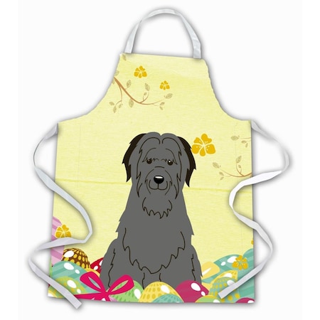 Carolines Treasures Easter Eggs Briard Black Apron BB6081APRON