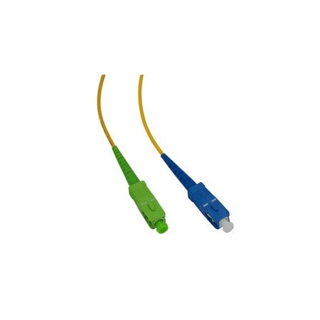 Cable Wholesale SC/UPC to SC/APC OS2 Simplex 2.0mm Fiber Optic Patch Cord, LSZH, Single-mode 9/125, Yellow SCSC-00125