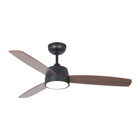 Westgate 46in DC 3-BLADE DAMP-LOC CEILING FAN AND LIGHT 5CCT 22W REMOTE BK/ROSEWOOD BLADES WFL-DC-122-RC-3B-46-MCT5-BK-RW