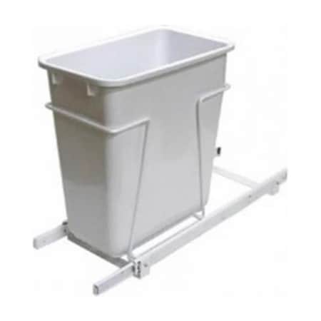 Sticky Situation 35Q Single Bottom Mount WasteBin, White - 14.75 W x 16 D in. ST2584893