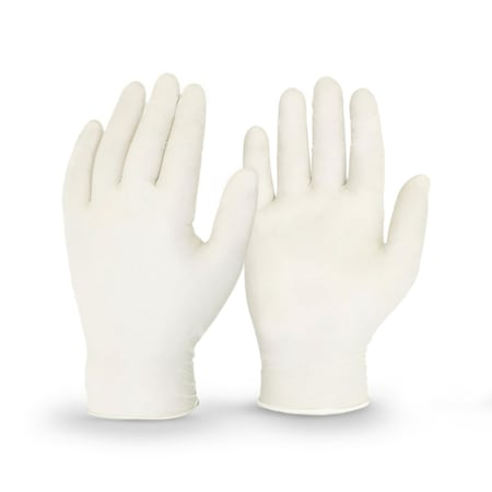 Firm Touch 4 Mil, Disposable White Nitrile Gloves, Exam Grade, White L, 100PK 6040WMD L