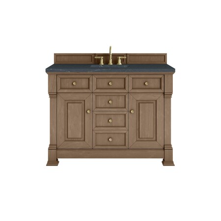 James Martin Vanities Brookfield 48 in. Single Vanity, Pecan w/3 CM Charcoal Soapstone Silestone Top 547-V48-PCN-3CSP