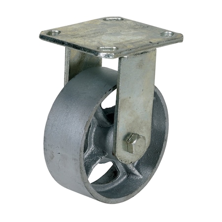 Vestil Cast Iron/Steel Rigid Caster 5 In. Diameter x 2 In. Width 1000 Lb. Capacity Gray CST-MA-5X2-R