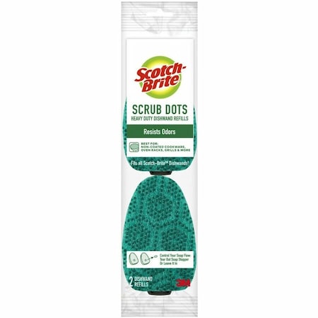 Scotch-Brite Scrub Dots Hvy Dty Dishwand Refills 488-2-7