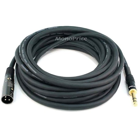 Monoprice 25ft Premier Series XLR Male to 1/4inch TRS Male 16AWG Cable (Gold Plated) 4764