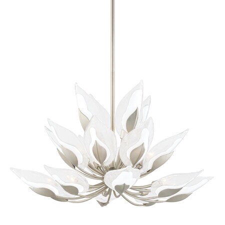 Hudson Valley Lighting Blossom 20 Light Chandelier 40.5 In. Silver Leaf 4840-SL