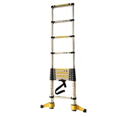Wrightmaster 11.5 ft. Aluminum Extension Ladder with Metal Tool Suction Magnetic Strip, 330 lbs. Load Capacity ZR-257438